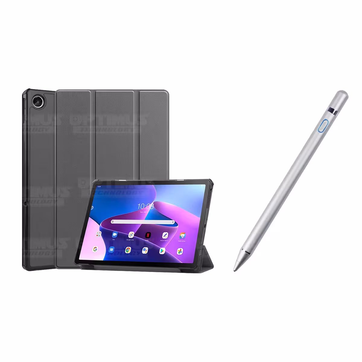 Kit Case Forro Protector + Lápiz Óptico Digital Stylus Pen para Tablet Lenovo Tab M10 Plus 3era Gen 10.6 2022 TB-125FU / TB-128F