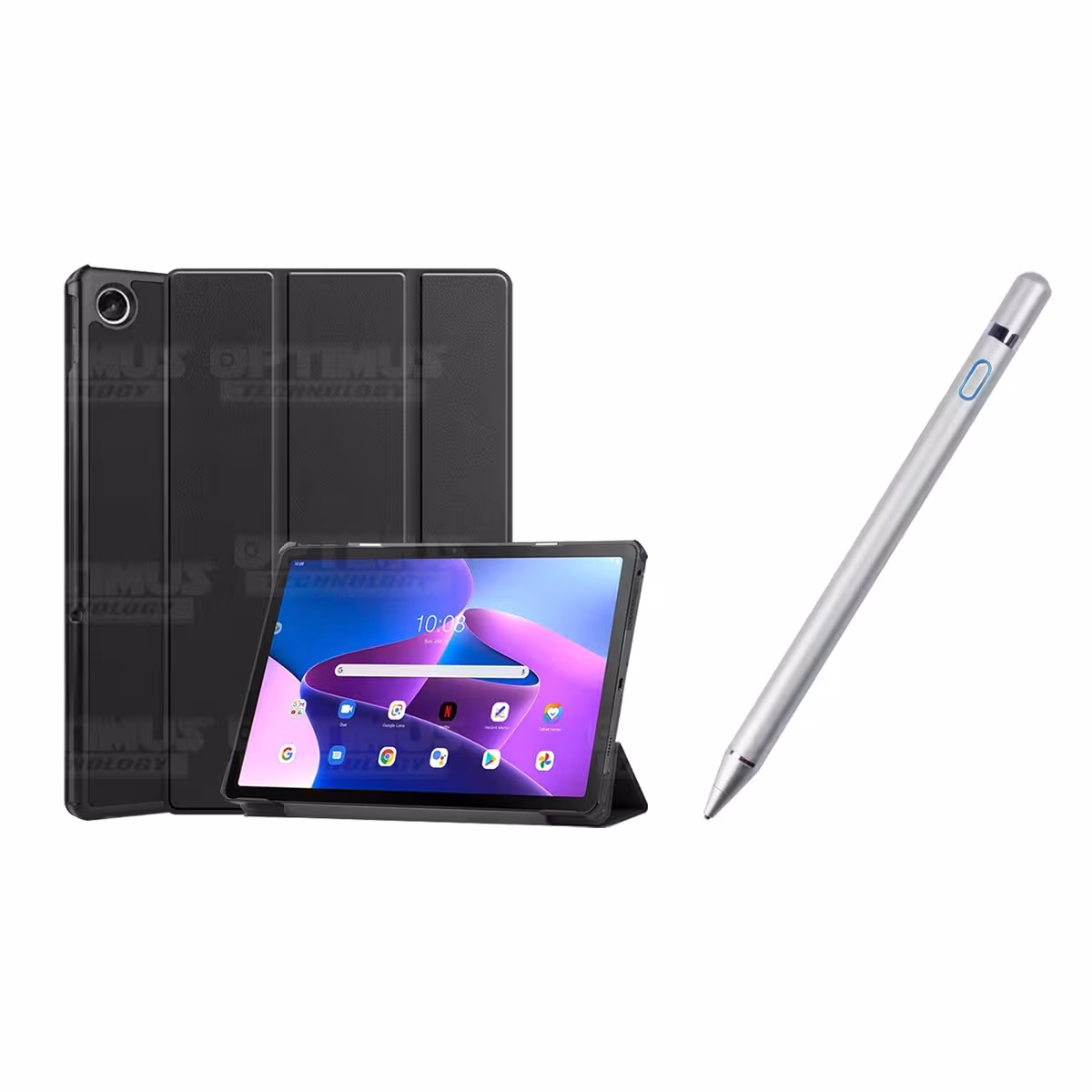 Kit Case Forro Protector + Lápiz Óptico Digital Stylus Pen para Tablet Lenovo Tab M10 Plus 3era Gen 10.6 2022 TB-125FU / TB-128F