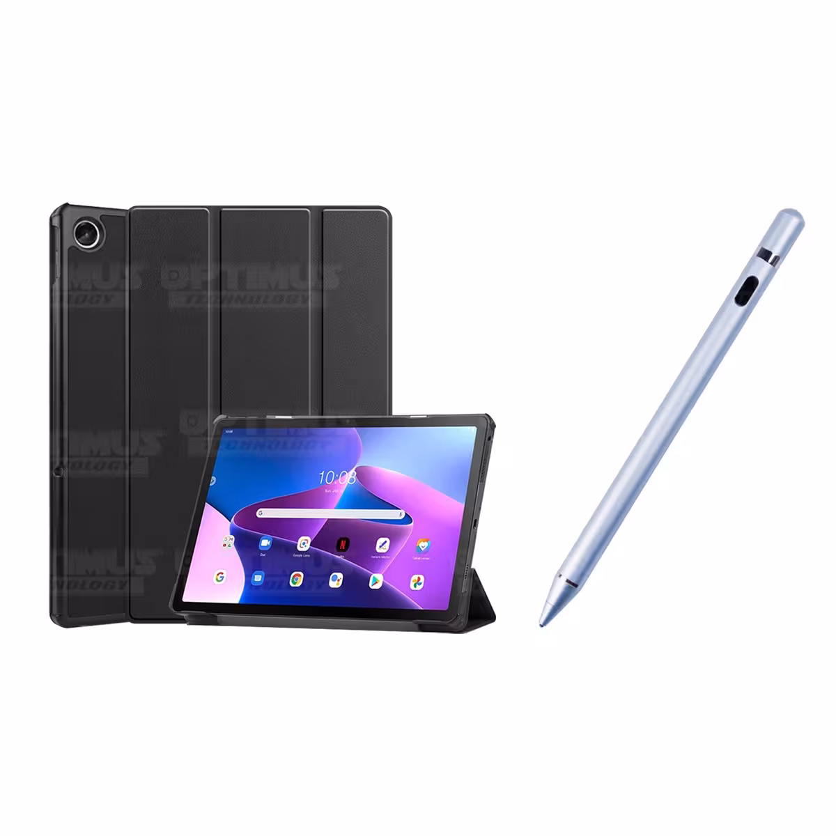 Kit Case Forro Protector + Lápiz Óptico Digital Stylus Pen para Tablet Lenovo Tab M10 Plus 3era Gen 10.6 2022 TB-125FU / TB-128F
