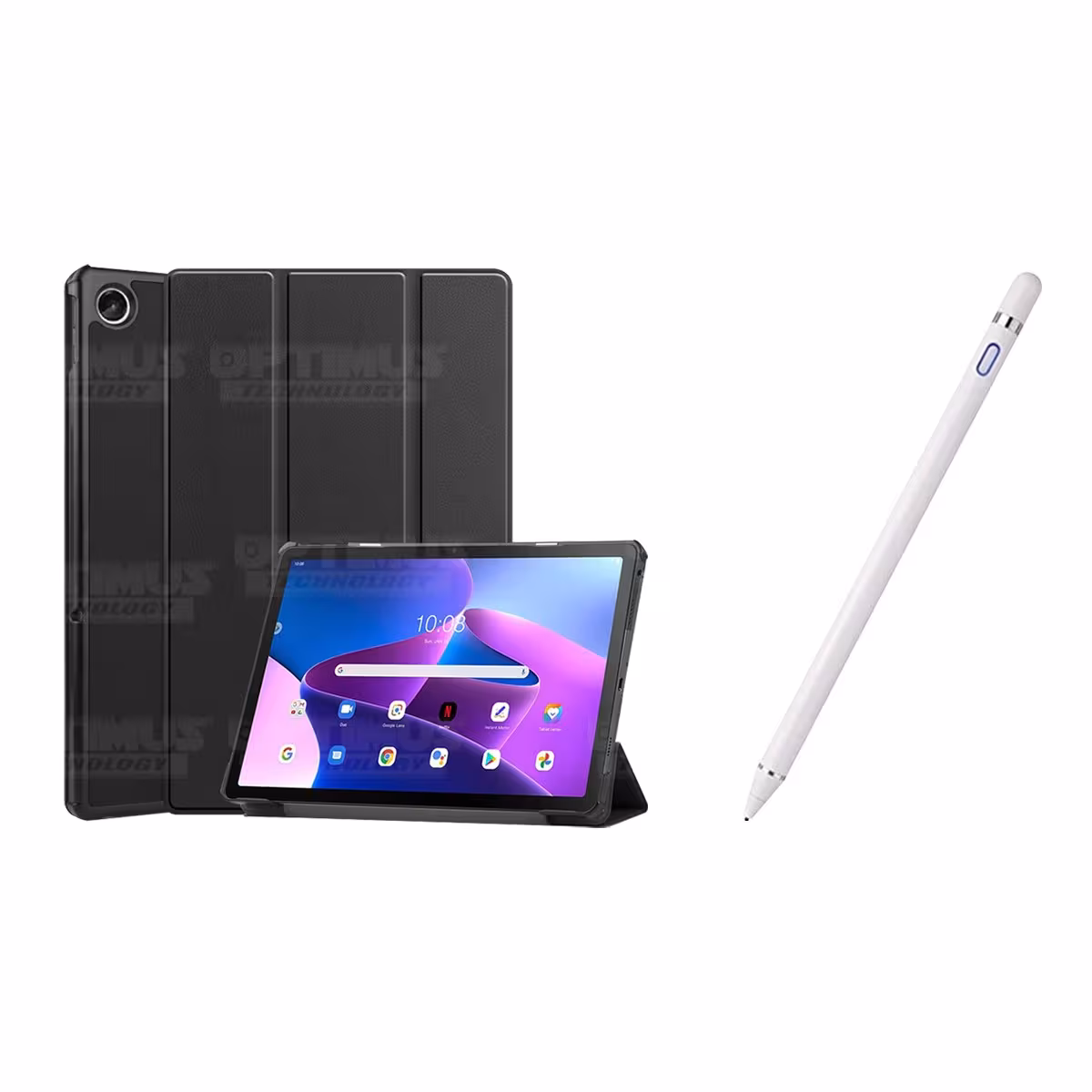 Kit Case Forro Protector + Lápiz Óptico Digital Stylus Pen para Tablet Lenovo Tab M10 Plus 3era Gen 10.6 2022 TB-125FU / TB-128F