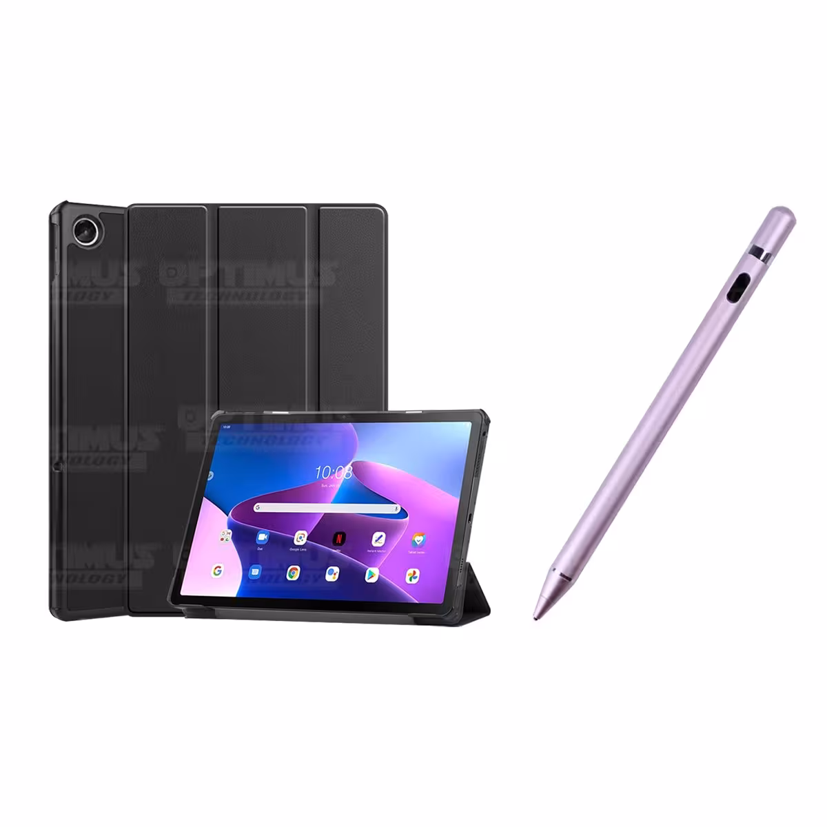 Kit Case Forro Protector + Lápiz Óptico Digital Stylus Pen para Tablet Lenovo Tab M10 Plus 3era Gen 10.6 2022 TB-125FU / TB-128F