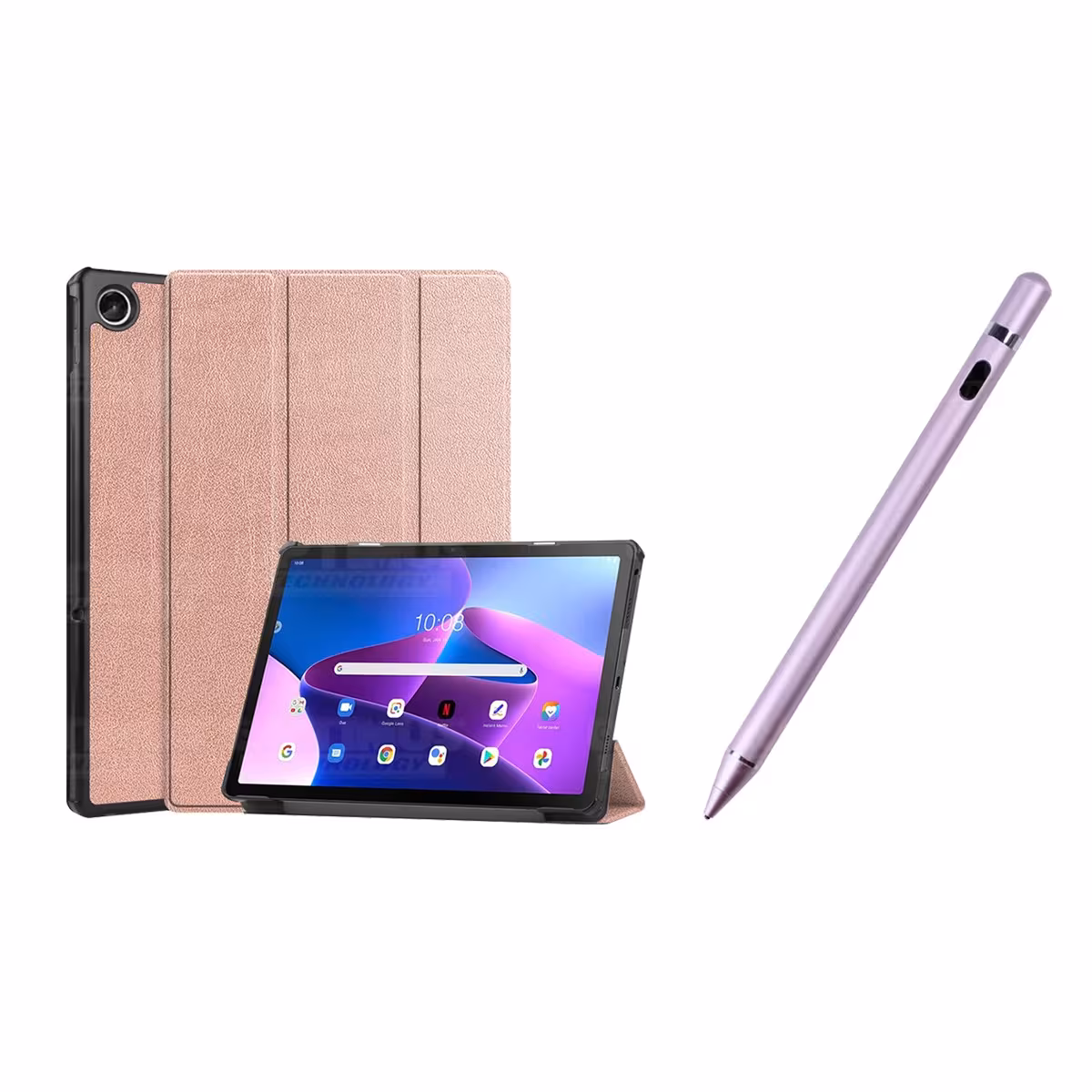 Kit Case Forro Protector + Lápiz Óptico Digital Stylus Pen para Tablet Lenovo Tab M10 Plus 3era Gen 10.6 2022 TB-125FU / TB-128F
