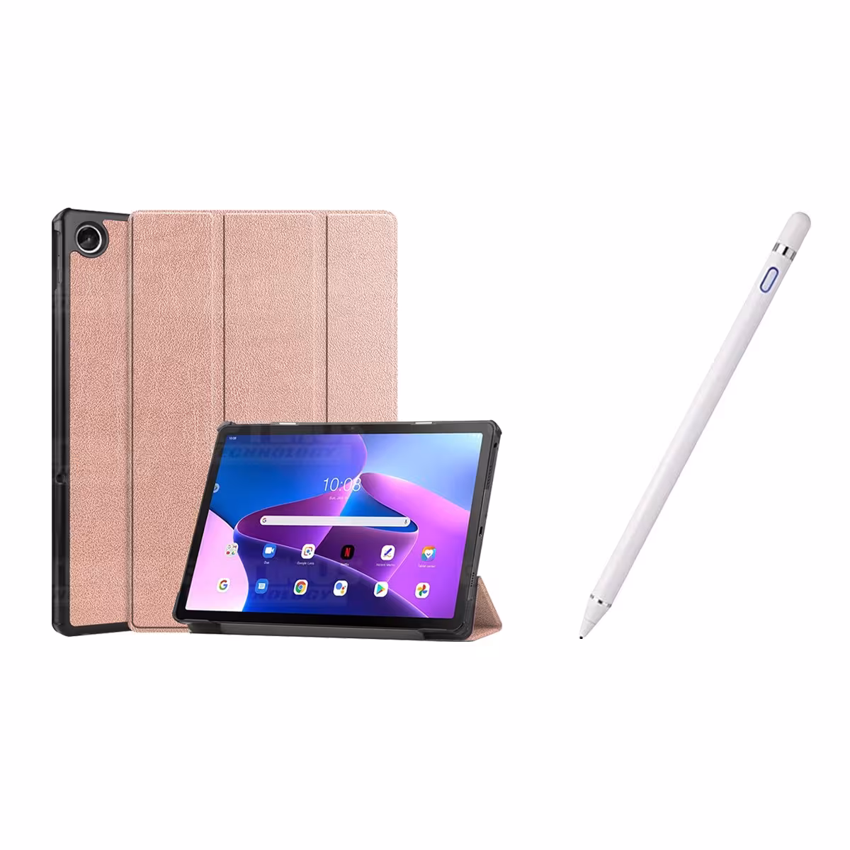 Kit Case Forro Protector + Lápiz Óptico Digital Stylus Pen para Tablet Lenovo Tab M10 Plus 3era Gen 10.6 2022 TB-125FU / TB-128F