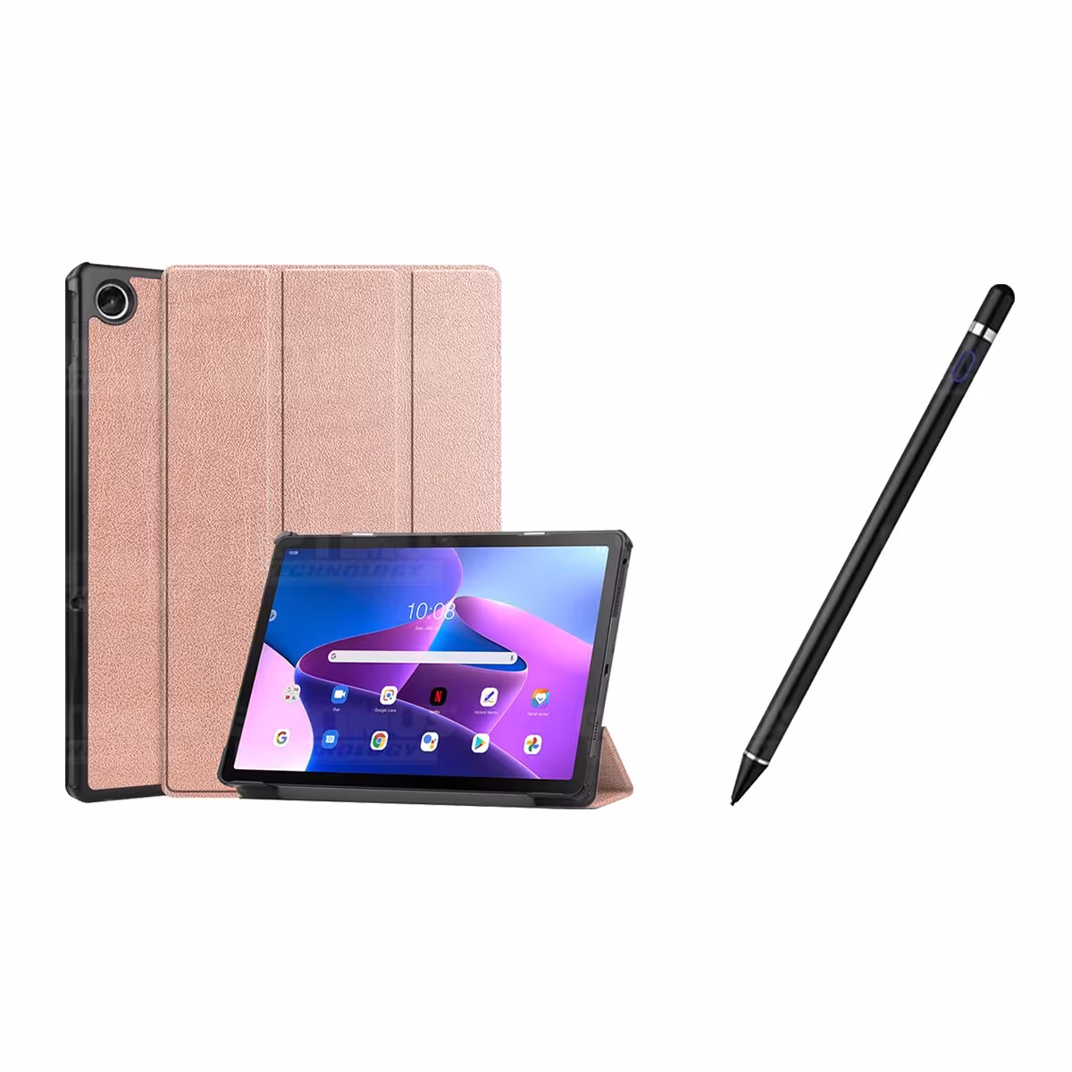 Kit Case Forro Protector + Lápiz Óptico Digital Stylus Pen para Tablet Lenovo Tab M10 Plus 3era Gen 10.6 2022 TB-125FU / TB-128F