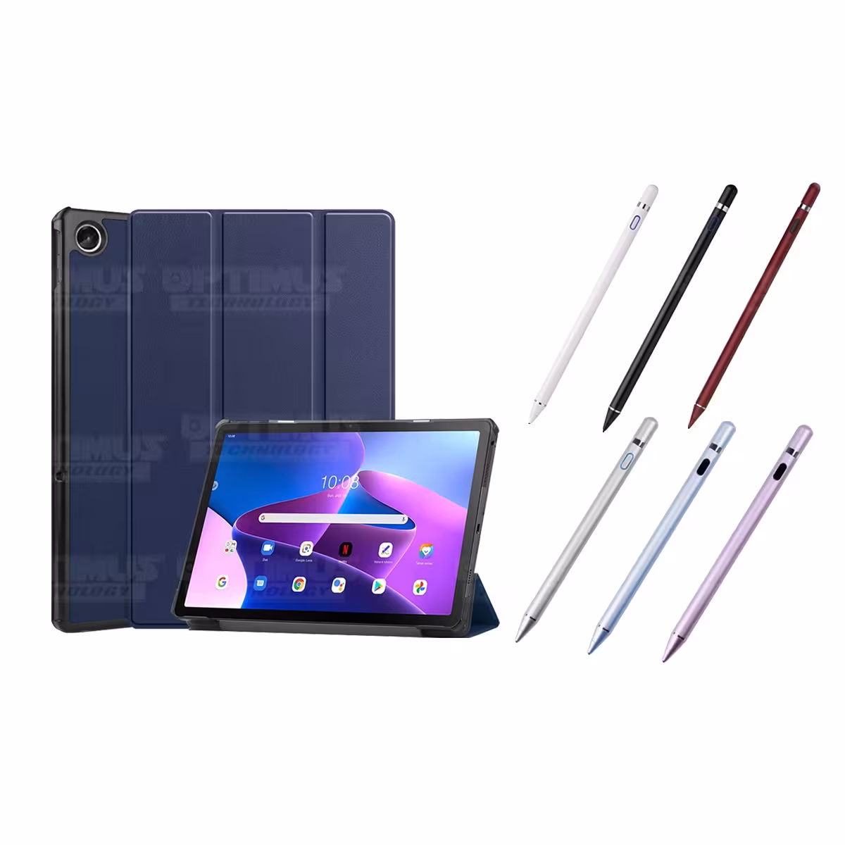 Kit Case Forro Protector + Lápiz Óptico Digital Stylus Pen para Tablet Lenovo Tab M10 Plus 3era Gen 10.6 2022 TB-125FU / TB-128F