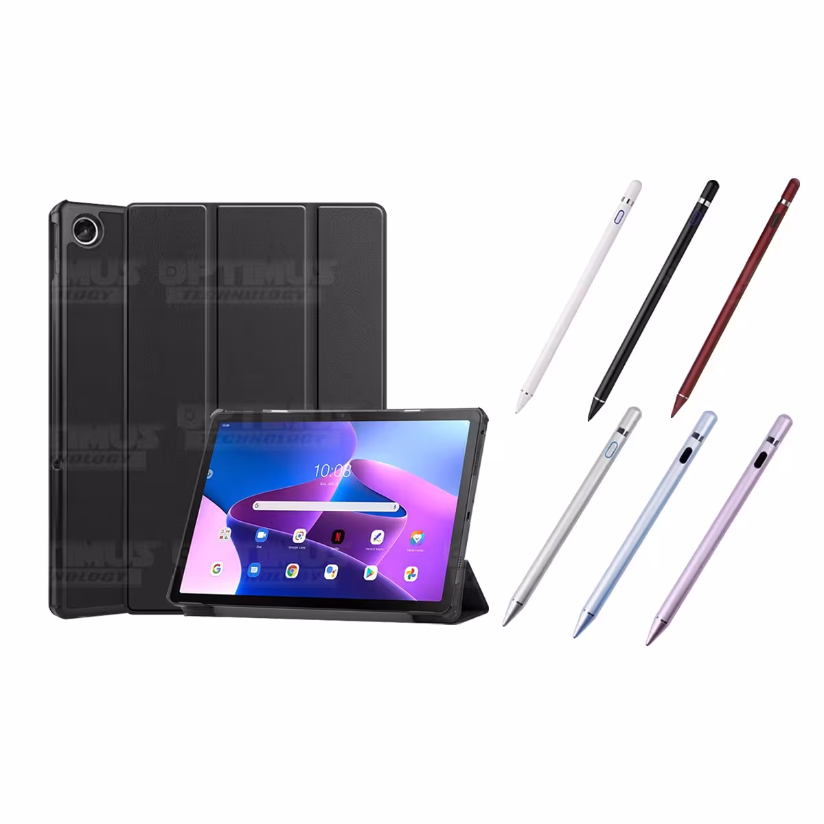 Kit Case Forro Protector + Lápiz Óptico Digital Stylus Pen para Tablet Lenovo Tab M10 Plus 3era Gen 10.6 2022 TB-125FU / TB-128F