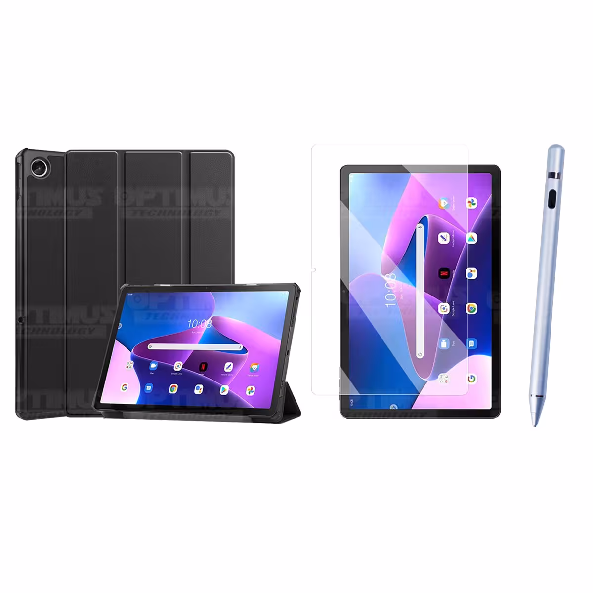 Kit Vidrio templado + Case Protector + Lápiz Digital Tablet Lenovo Tab M10 Plus 3era Gen 10.6 2022 TB-125FU / TB-128F