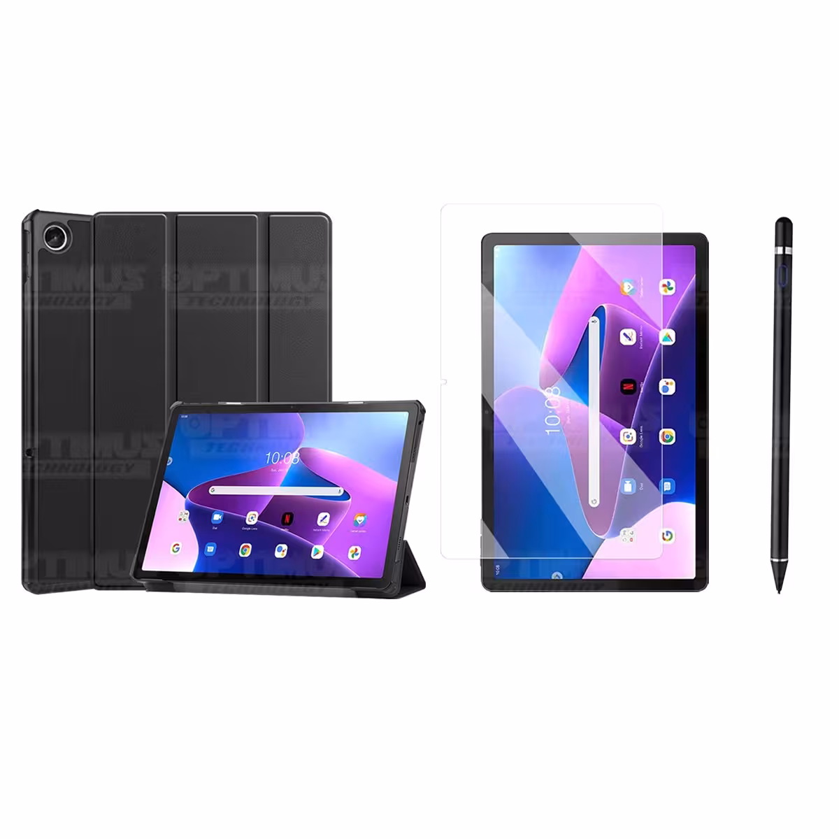 Kit Vidrio templado + Case Protector + Lápiz Digital Tablet Lenovo Tab M10 Plus 3era Gen 10.6 2022 TB-125FU / TB-128F