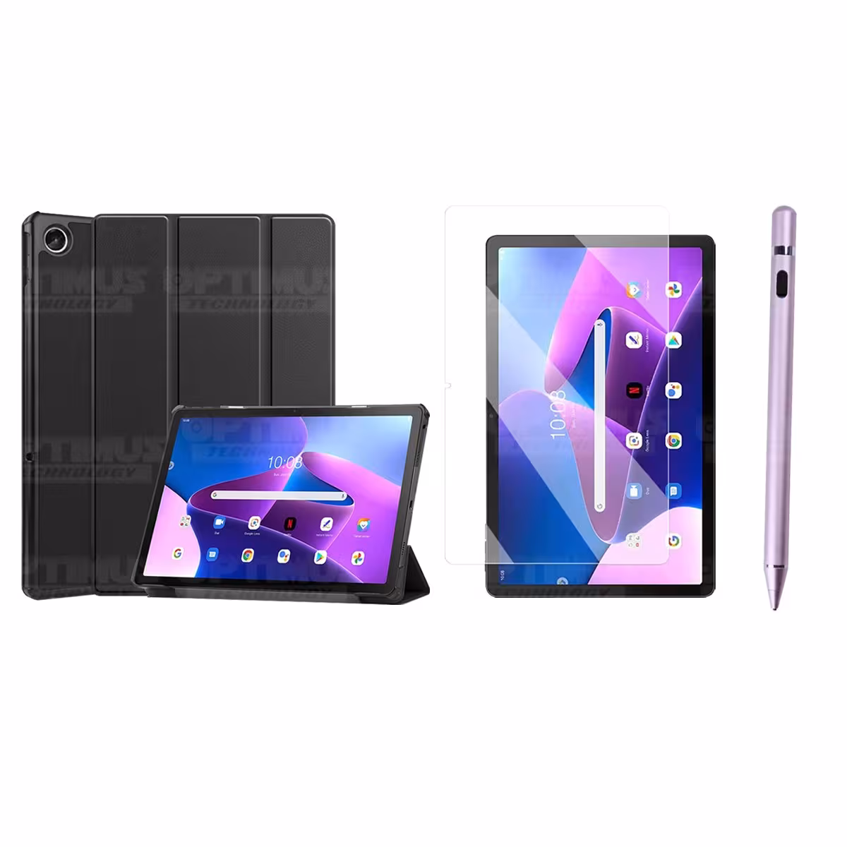 Kit Vidrio templado + Case Protector + Lápiz Digital Tablet Lenovo Tab M10 Plus 3era Gen 10.6 2022 TB-125FU / TB-128F