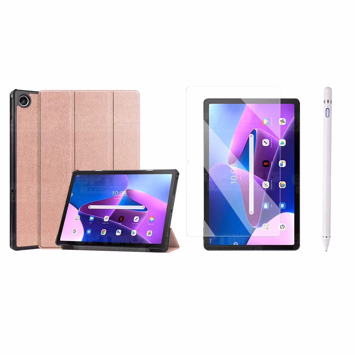 Kit Vidrio templado + Case Protector + Lápiz Digital Tablet Lenovo Tab M10 Plus 3era Gen 10.6 2022 TB-125FU / TB-128F