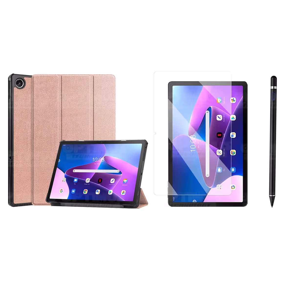 Kit Vidrio templado + Case Protector + Lápiz Digital Tablet Lenovo Tab M10 Plus 3era Gen 10.6 2022 TB-125FU / TB-128F