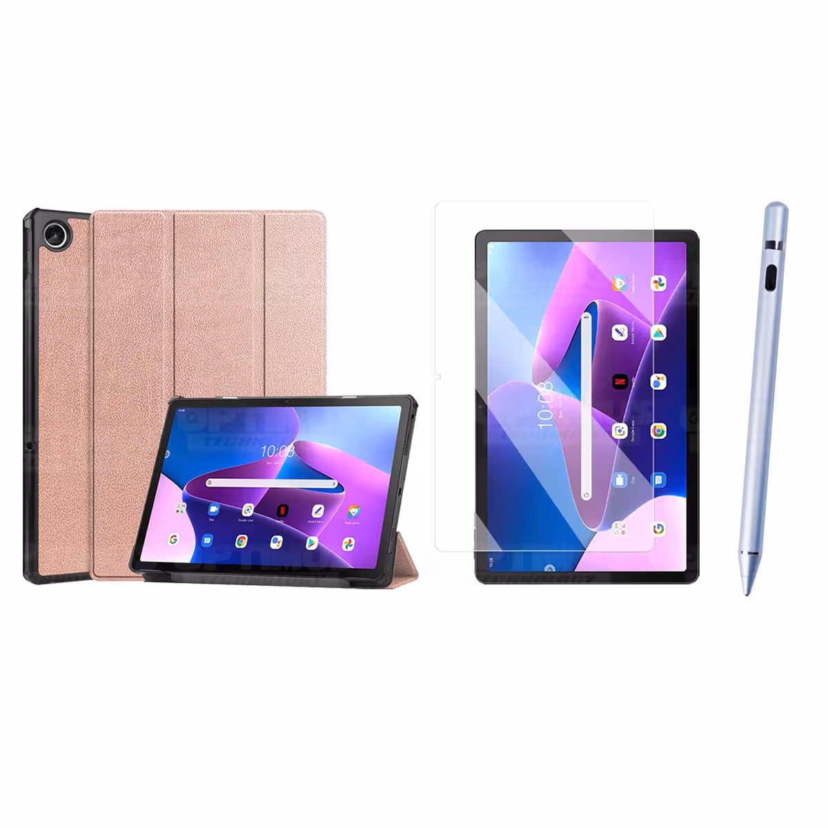 Kit Vidrio templado + Case Protector + Lápiz Digital Tablet Lenovo Tab M10 Plus 3era Gen 10.6 2022 TB-125FU / TB-128F