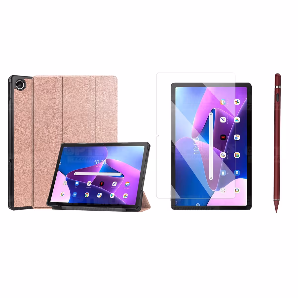 Kit Vidrio templado + Case Protector + Lápiz Digital Tablet Lenovo Tab M10 Plus 3era Gen 10.6 2022 TB-125FU / TB-128F
