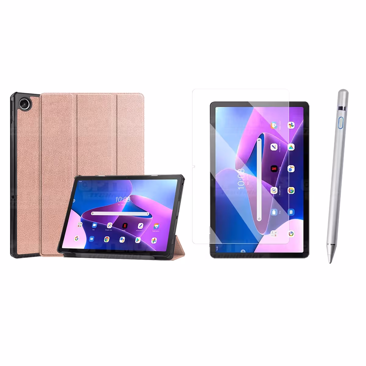 Kit Vidrio templado + Case Protector + Lápiz Digital Tablet Lenovo Tab M10 Plus 3era Gen 10.6 2022 TB-125FU / TB-128F