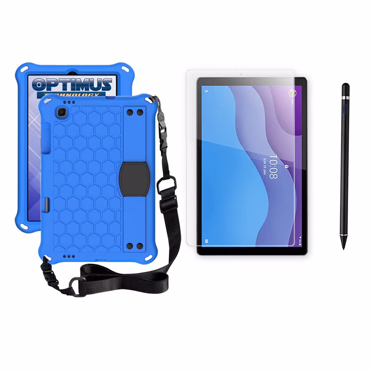 Kit Estuche Protector Correa + Vidrio Templado + Lápiz Digital para Tablet Lenovo M10 HD TB-X306