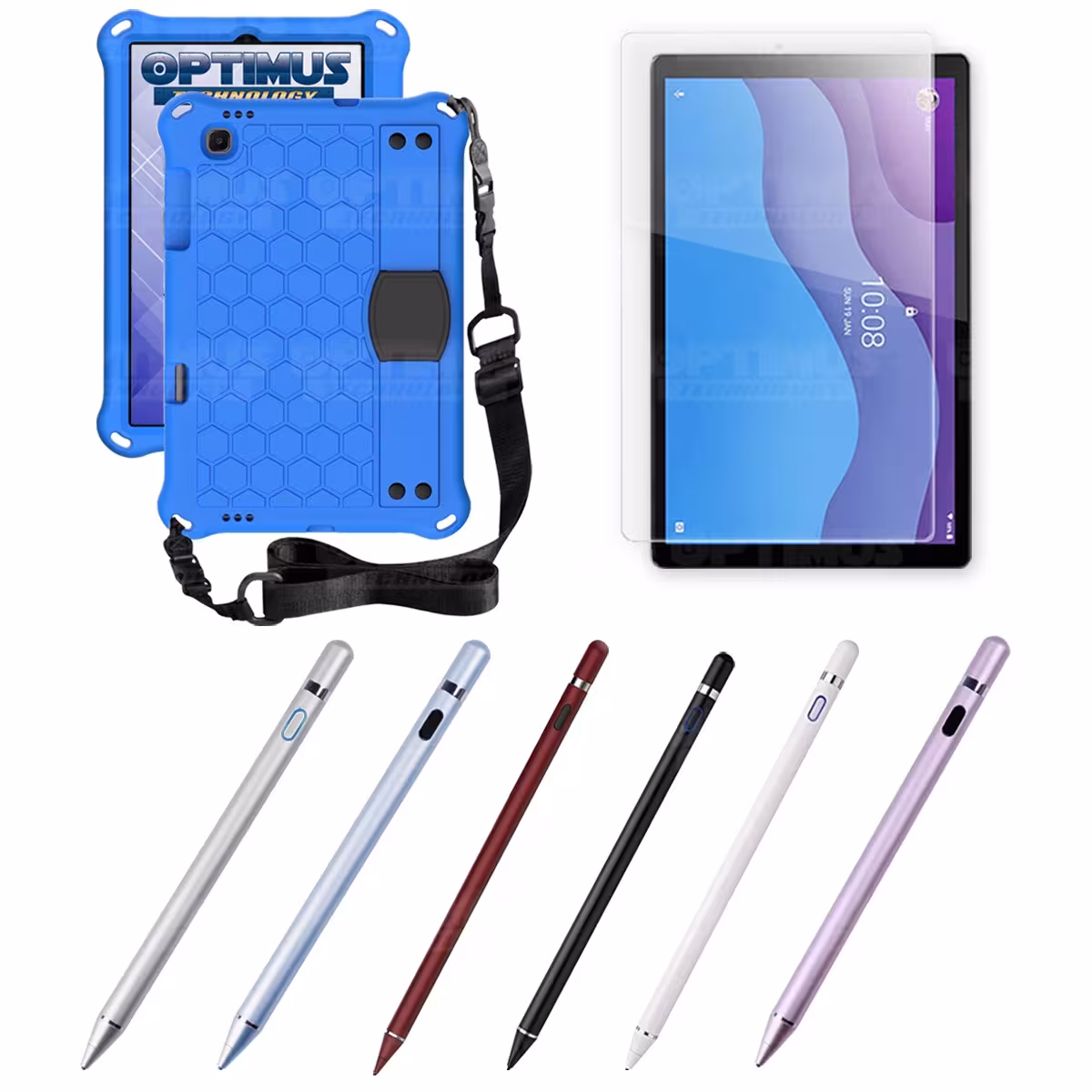 Kit Estuche Protector Correa + Vidrio Templado + Lápiz Digital para Tablet Lenovo M10 HD TB-X306