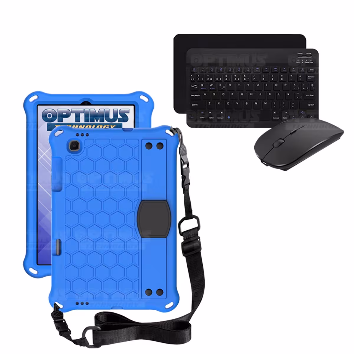 Kit Case Forro Protector con correa + Teclado y Mouse Ratón Bluetooth para Tablet Lenovo M10 HD TB-X306