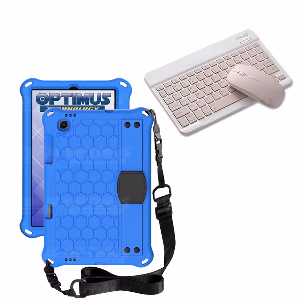 Kit Case Forro Protector con correa + Teclado y Mouse Ratón Bluetooth para Tablet Lenovo M10 HD TB-X306