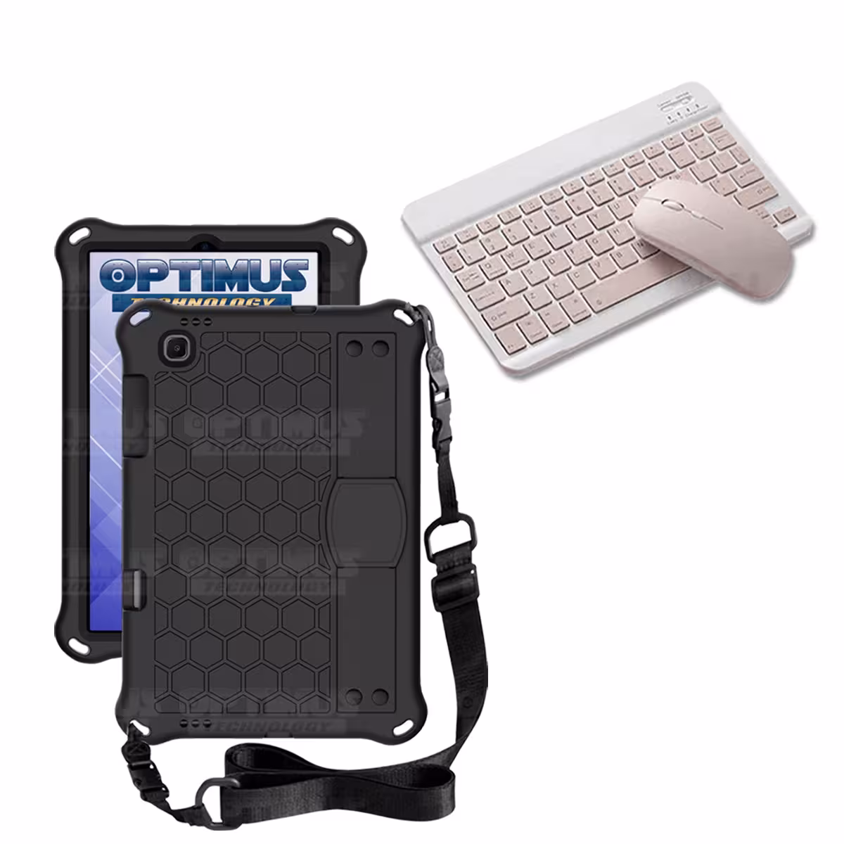 Kit Case Forro Protector con correa + Teclado y Mouse Ratón Bluetooth para Tablet Lenovo M10 HD TB-X306