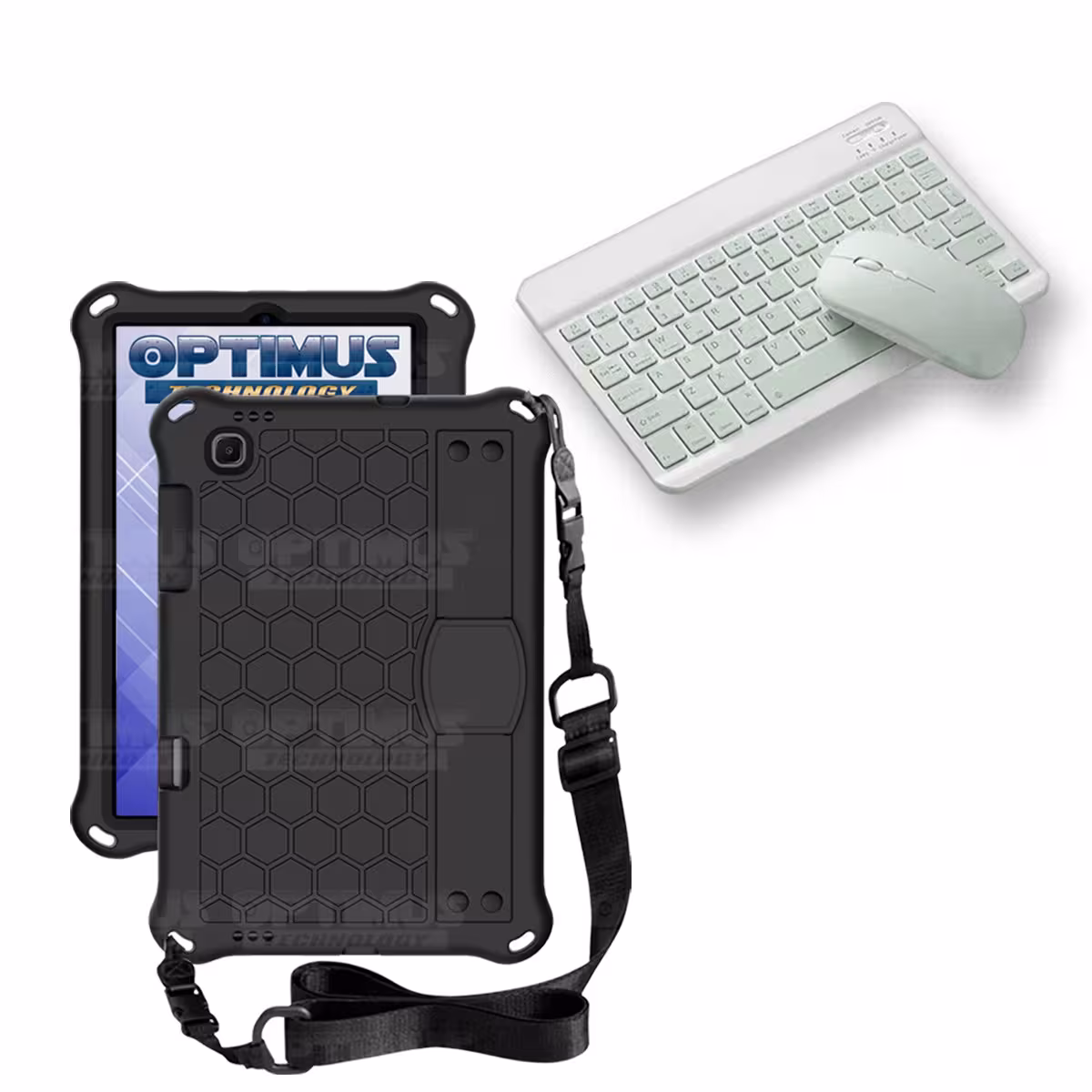 Kit Case Forro Protector con correa + Teclado y Mouse Ratón Bluetooth para Tablet Lenovo M10 HD TB-X306