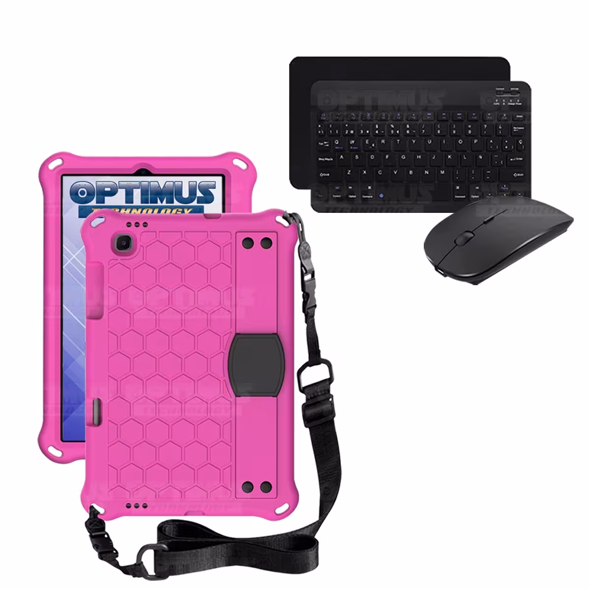 Kit Case Forro Protector con correa + Teclado y Mouse Ratón Bluetooth para Tablet Lenovo M10 HD TB-X306
