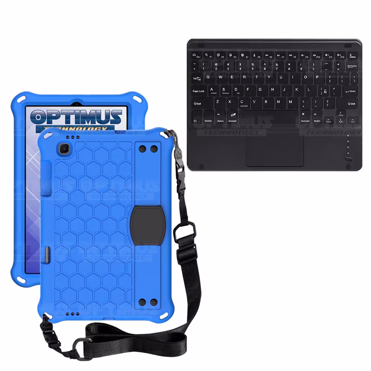 Kit Case Protector con correa + Teclado Mouse Touchpad Bluetooth para Tablet Lenovo M10 HD TB-X306
