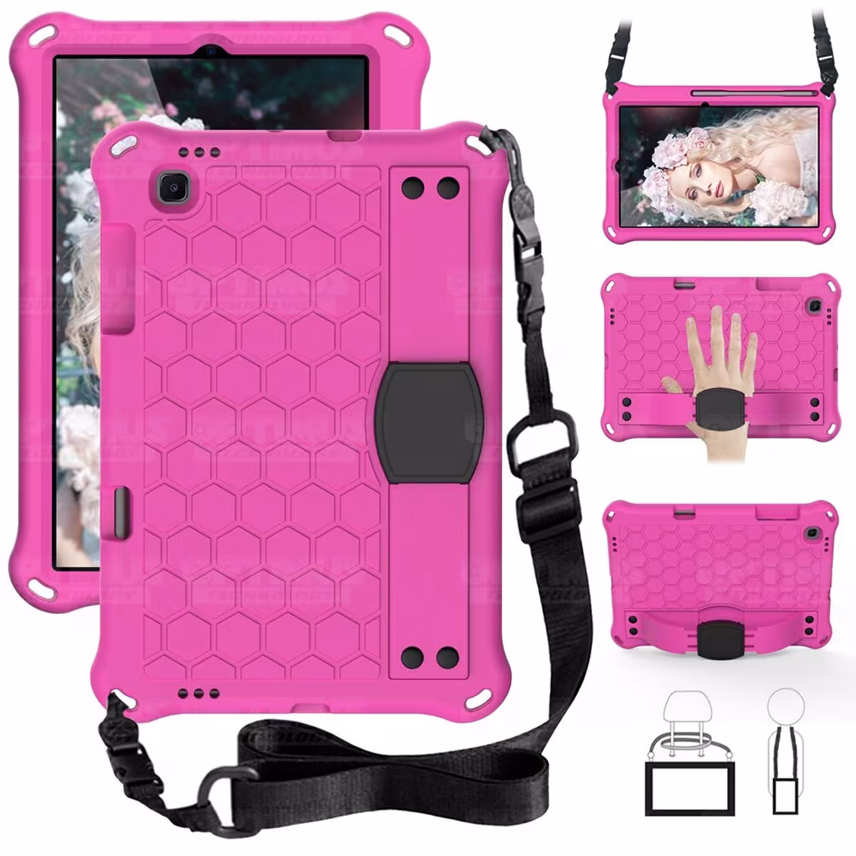 Kit Vidrio templado + Case Protector con correa + Teclado y Mouse Bluetooth Tablet Lenovo M10 HD TB-X306