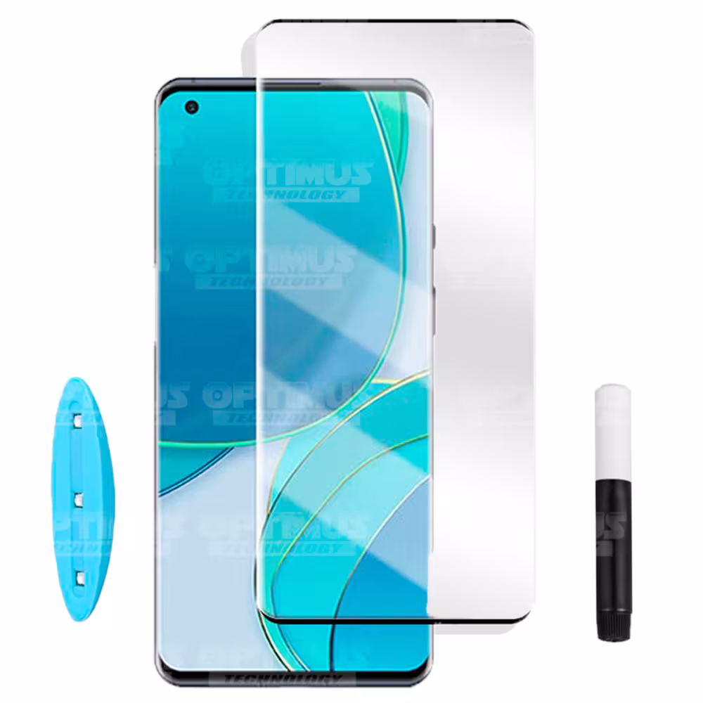 Kit Vidrio UV templado y Estuche Case Protector Oneplus 9 Pro