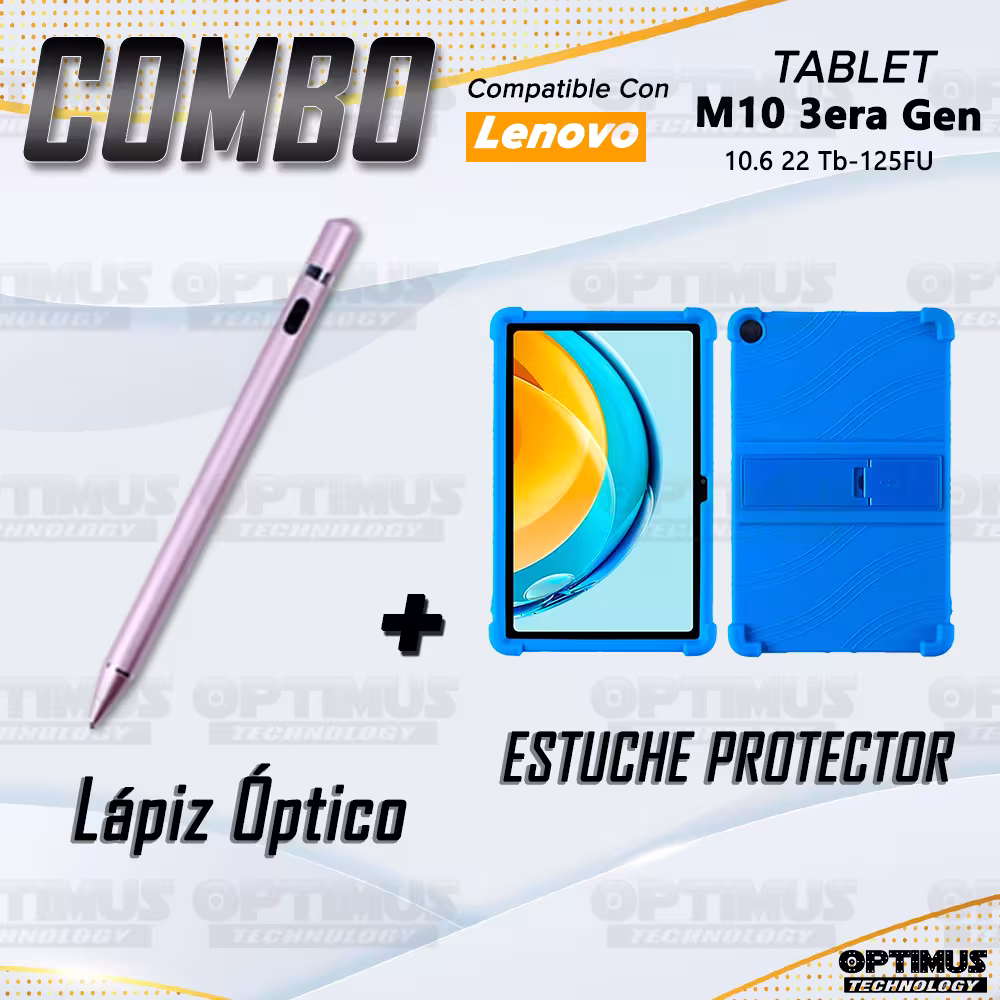 Combo Estuche Protector Goma + Lápiz Digital Para Tablet M10 Plus 3era Gen 10.6 2022 TB-125FU