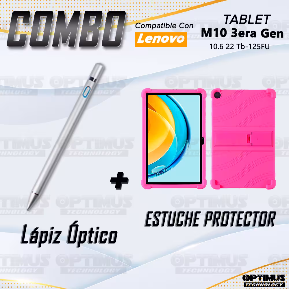 Combo Estuche Protector Goma + Lápiz Digital Para Tablet M10 Plus 3era Gen 10.6 2022 TB-125FU