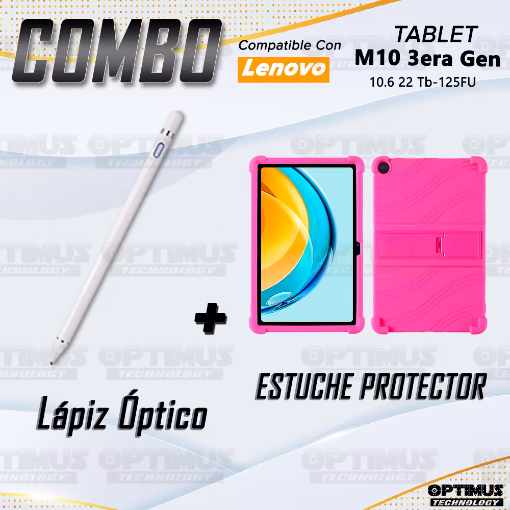 Combo Estuche Protector Goma + Lápiz Digital Para Tablet M10 Plus 3era Gen 10.6 2022 TB-125FU