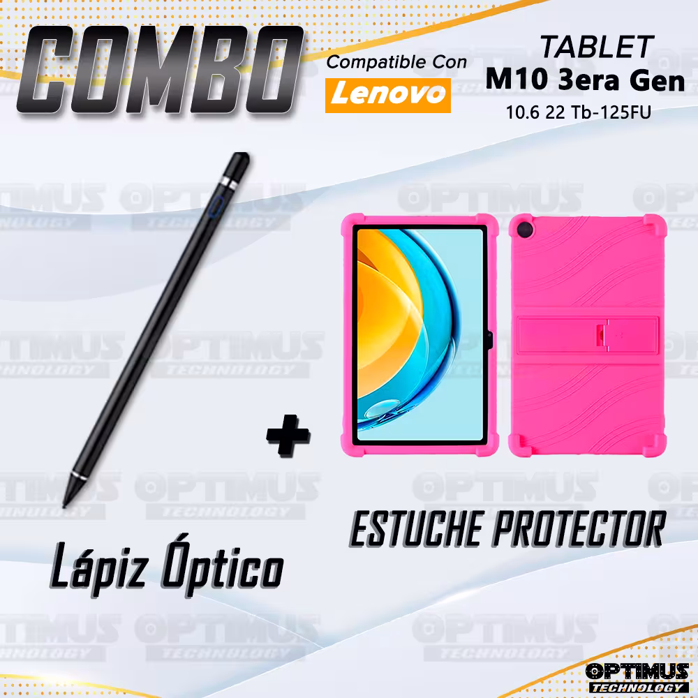 Combo Estuche Protector Goma + Lápiz Digital Para Tablet M10 Plus 3era Gen 10.6 2022 TB-125FU