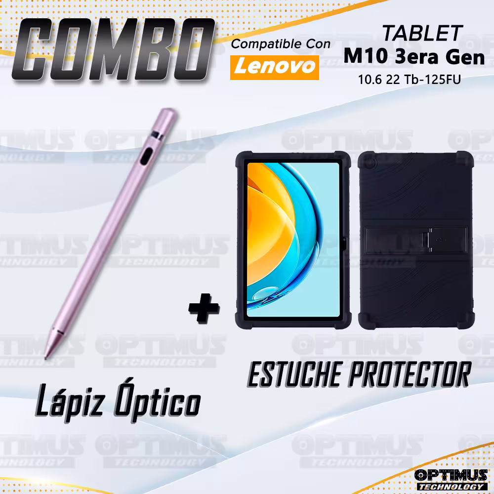 Combo Estuche Protector Goma + Lápiz Digital Para Tablet M10 Plus 3era Gen 10.6 2022 TB-125FU