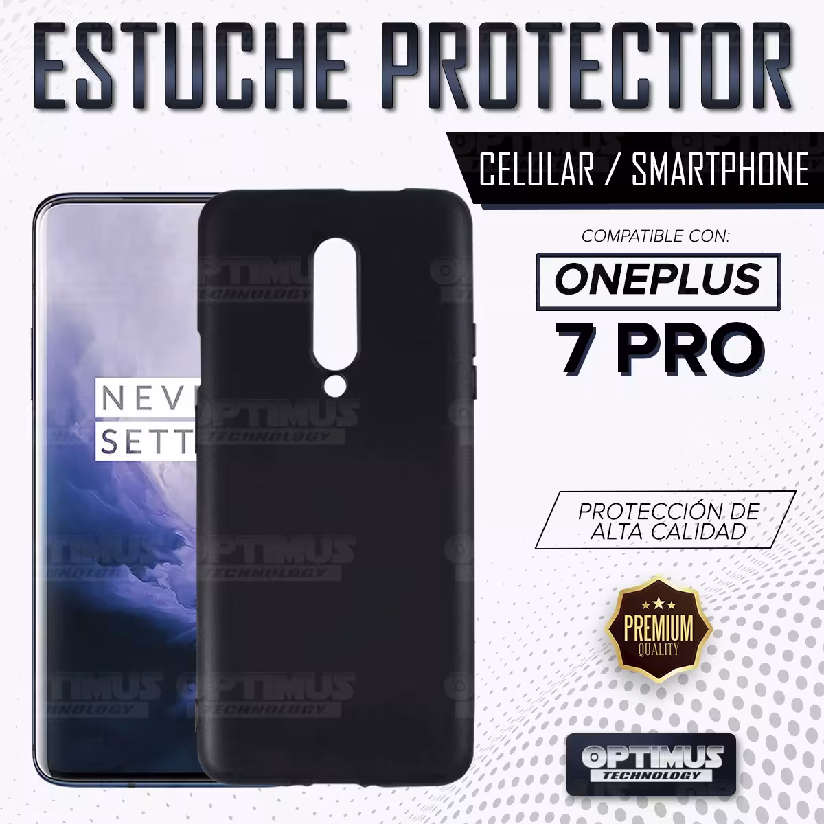 Kit Vidrio UV templado liquido y Estuche Case Forro Protector para Celular Oneplus 7 Pro