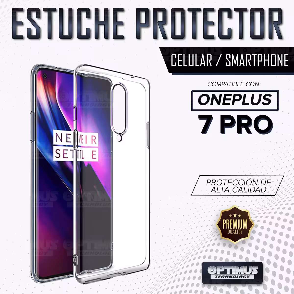 Kit Vidrio UV templado liquido y Estuche Case Forro Protector para Celular Oneplus 7 Pro
