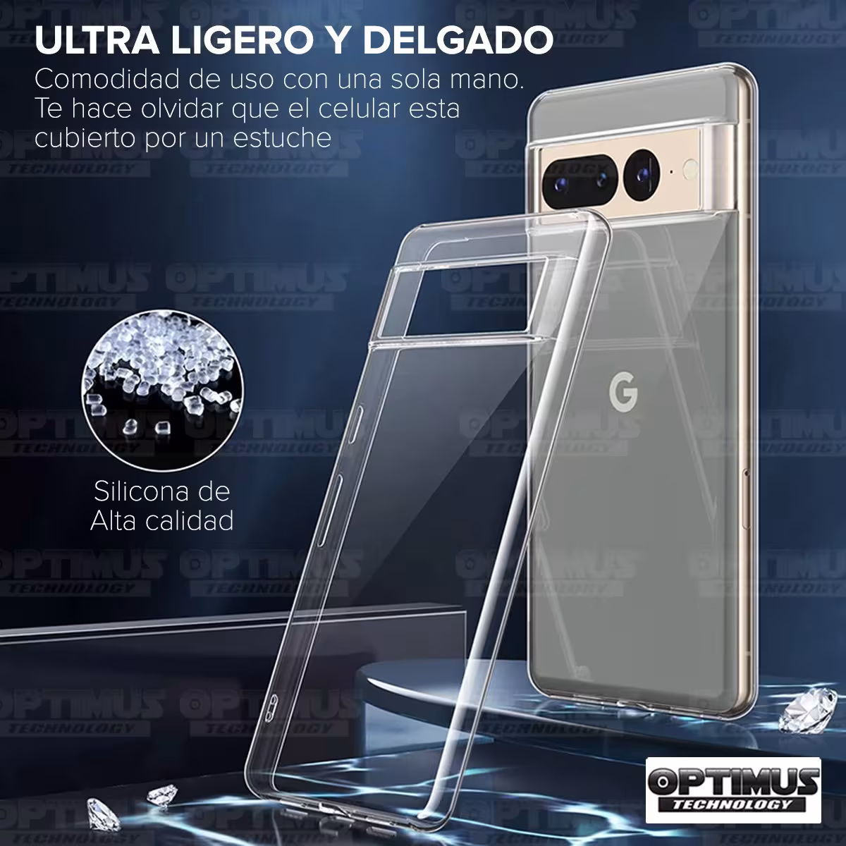 Kit Vidrio templado curvo 6D y Estuche Case Forro Protector para celular Google Pixel 6 Pro