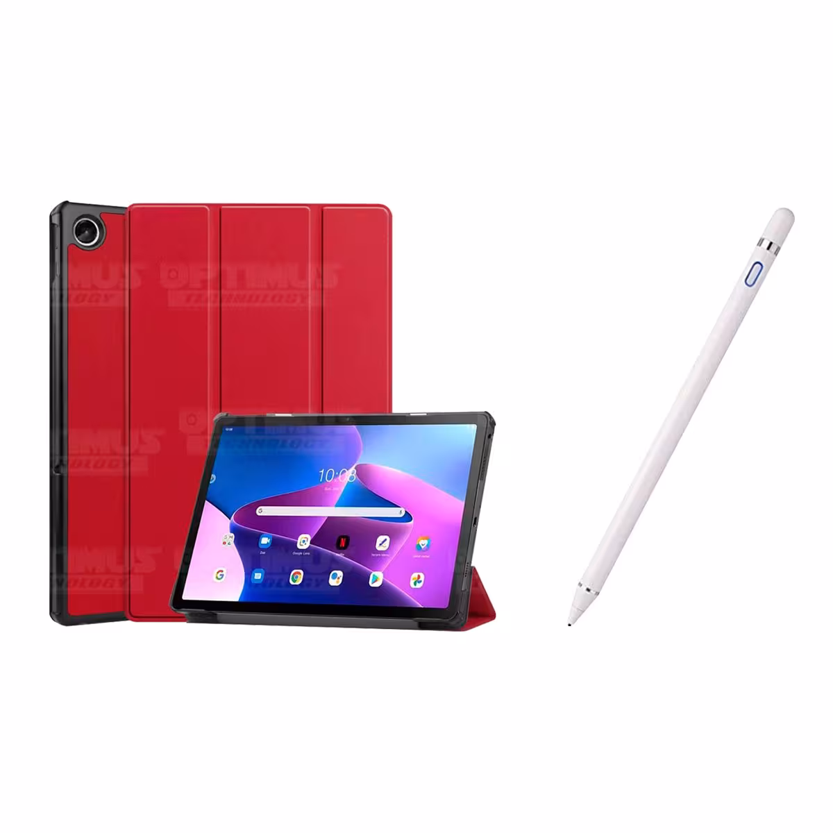 Kit Case Forro Protector + Lápiz Óptico Digital Stylus Pen para Tablet Lenovo Tab M10 Plus 3era Gen 10.6 2022 TB-125FU / TB-128F