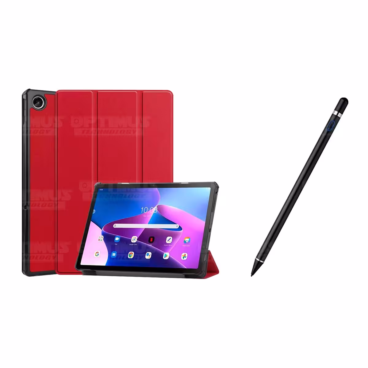 Kit Case Forro Protector + Lápiz Óptico Digital Stylus Pen para Tablet Lenovo Tab M10 Plus 3era Gen 10.6 2022 TB-125FU / TB-128F