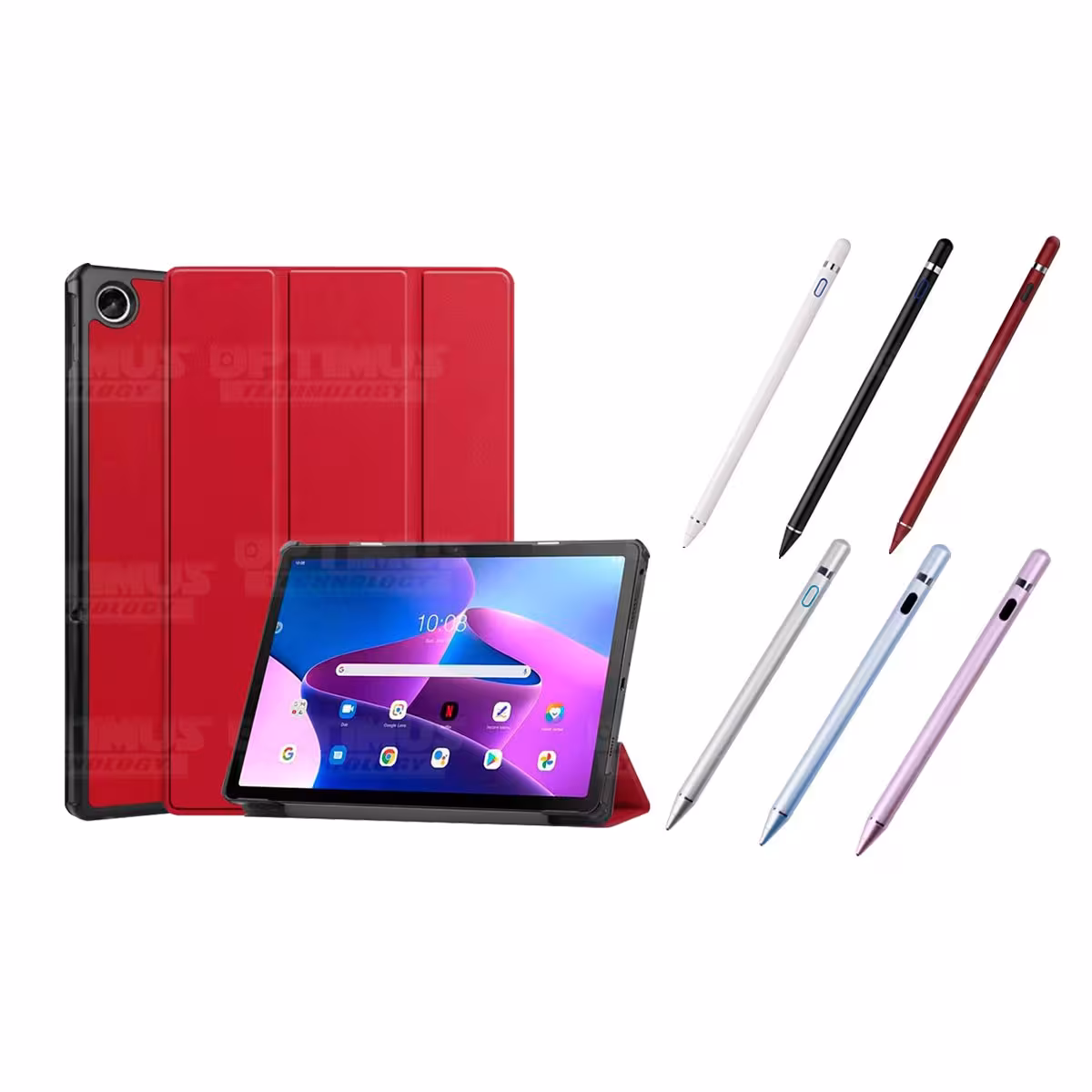 Kit Case Forro Protector + Lápiz Óptico Digital Stylus Pen para Tablet Lenovo Tab M10 Plus 3era Gen 10.6 2022 TB-125FU / TB-128F