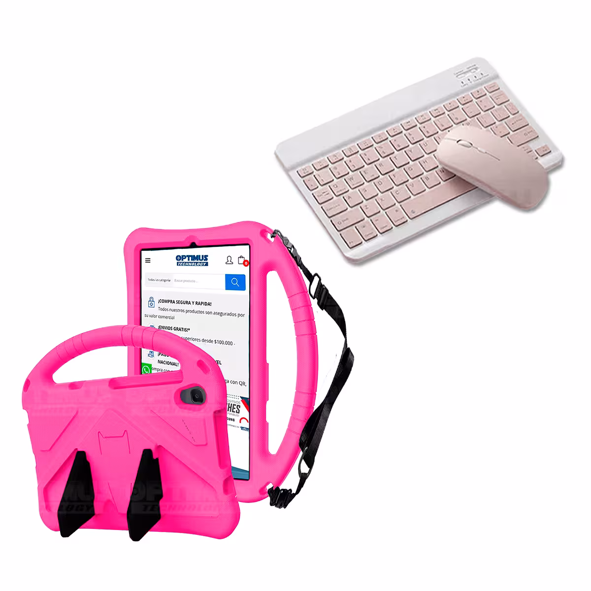 Case Forro Protector con correa + Teclado y Mouse Ratón Bluetooth para Tablet Lenovo M8 X8505f