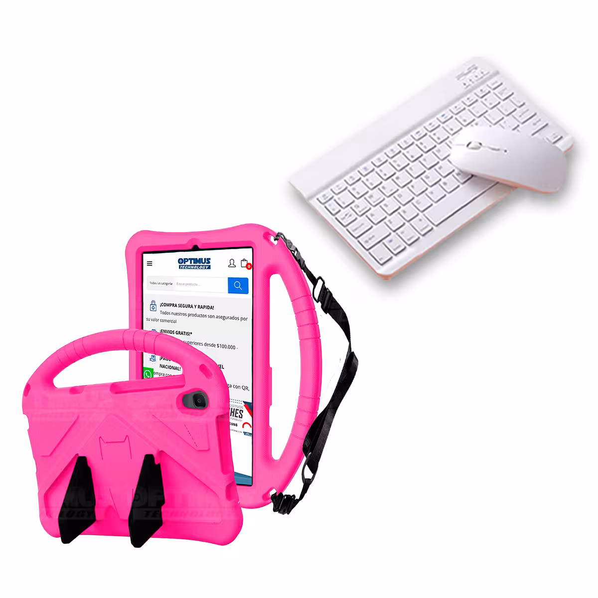 Case Forro Protector con correa + Teclado y Mouse Ratón Bluetooth para Tablet Lenovo M8 X8505f