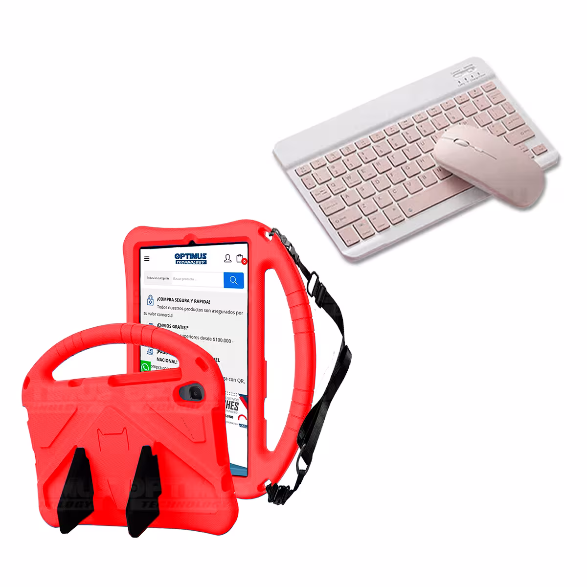 Case Forro Protector con correa + Teclado y Mouse Ratón Bluetooth para Tablet Lenovo M8 X8505f