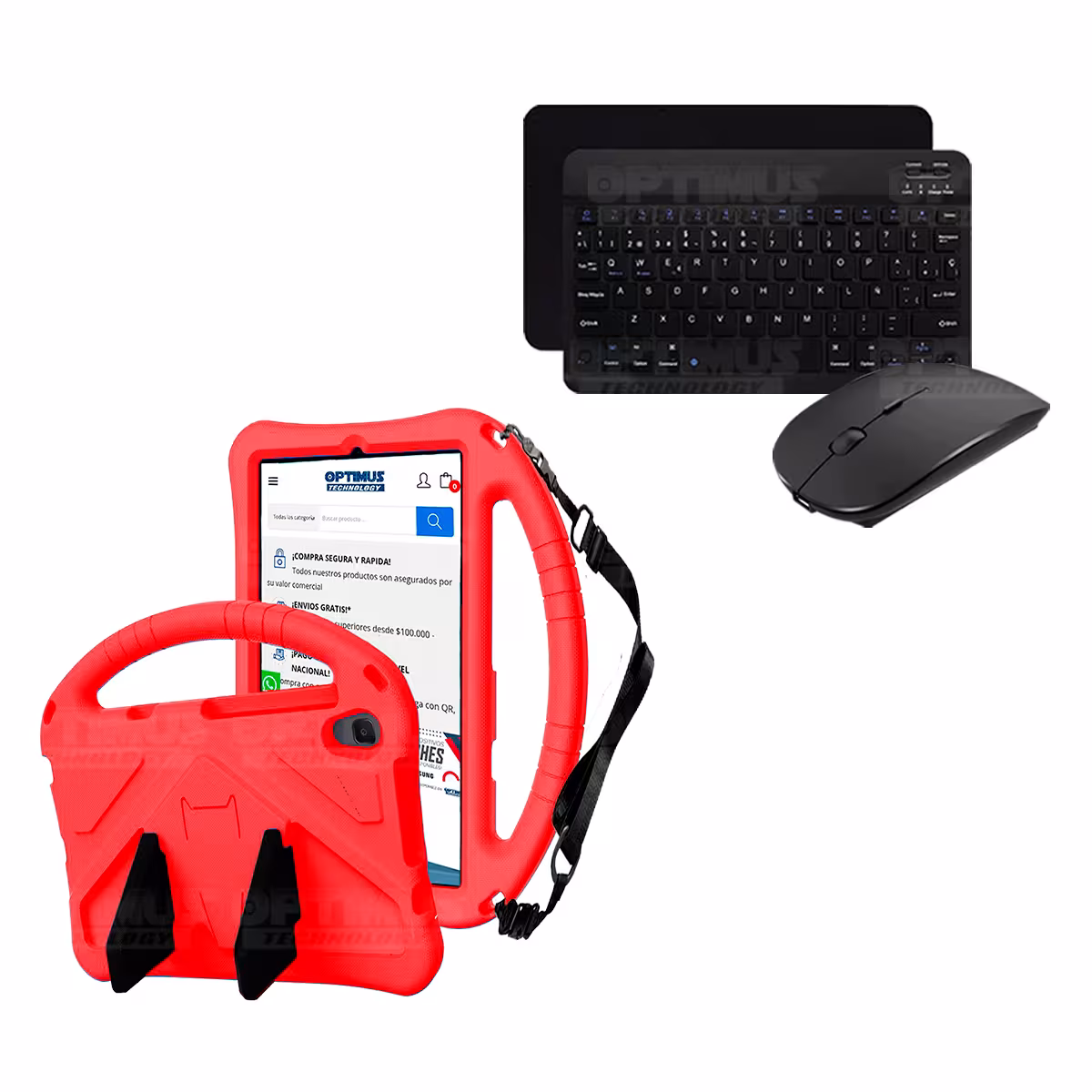 Case Forro Protector con correa + Teclado y Mouse Ratón Bluetooth para Tablet Lenovo M8 X8505f