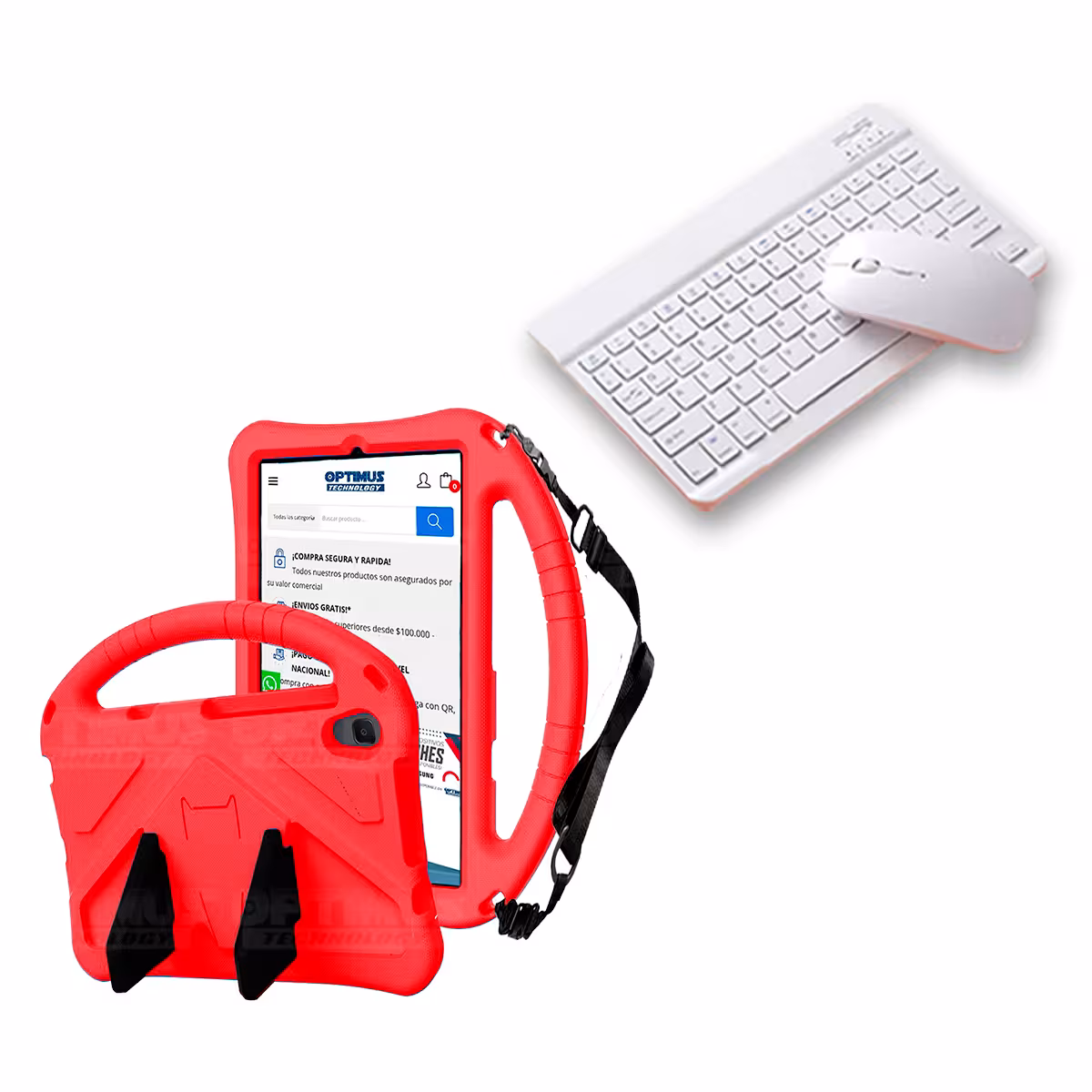 Case Forro Protector con correa + Teclado y Mouse Ratón Bluetooth para Tablet Lenovo M8 X8505f