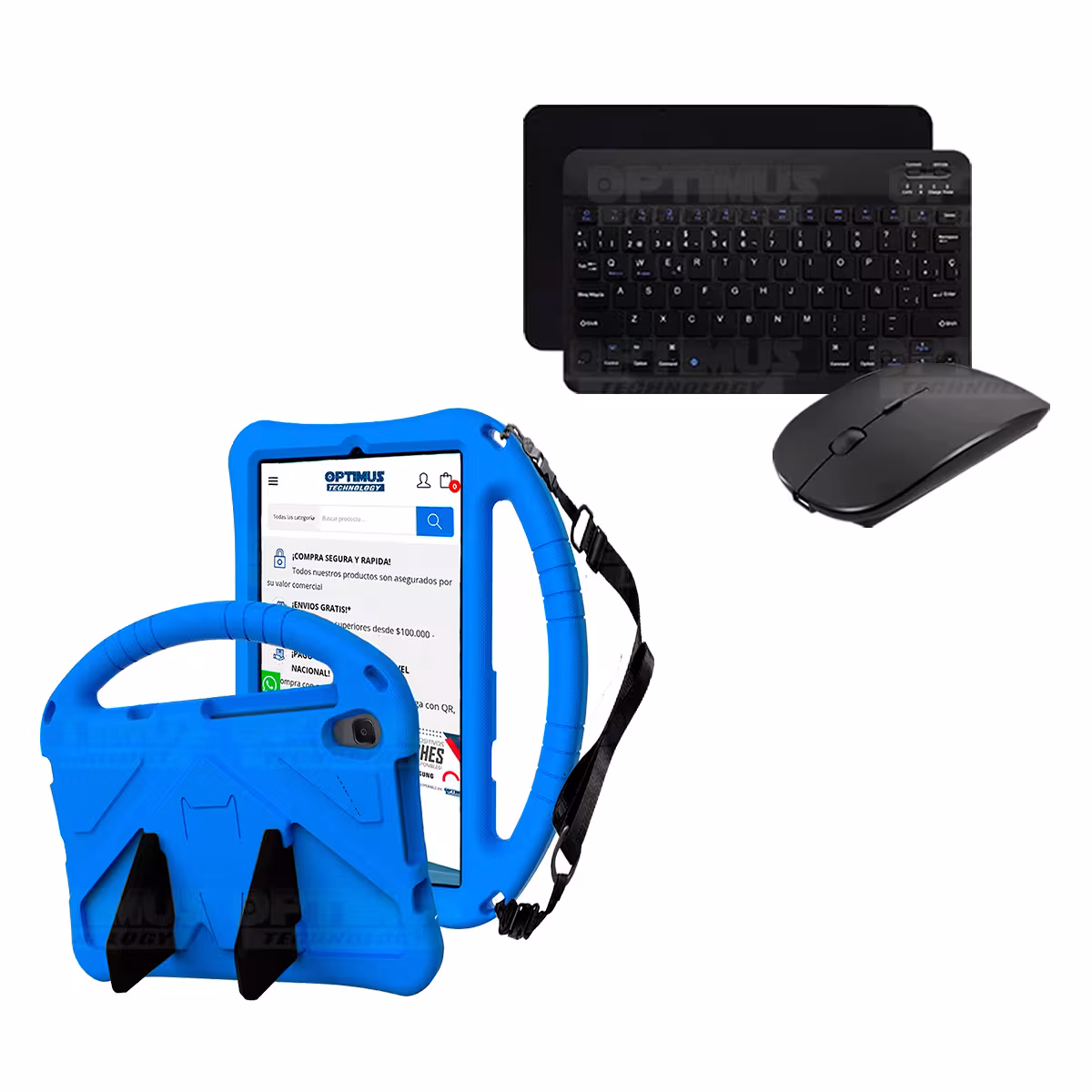 Case Forro Protector con correa + Teclado y Mouse Ratón Bluetooth para Tablet Lenovo M8 X8505f