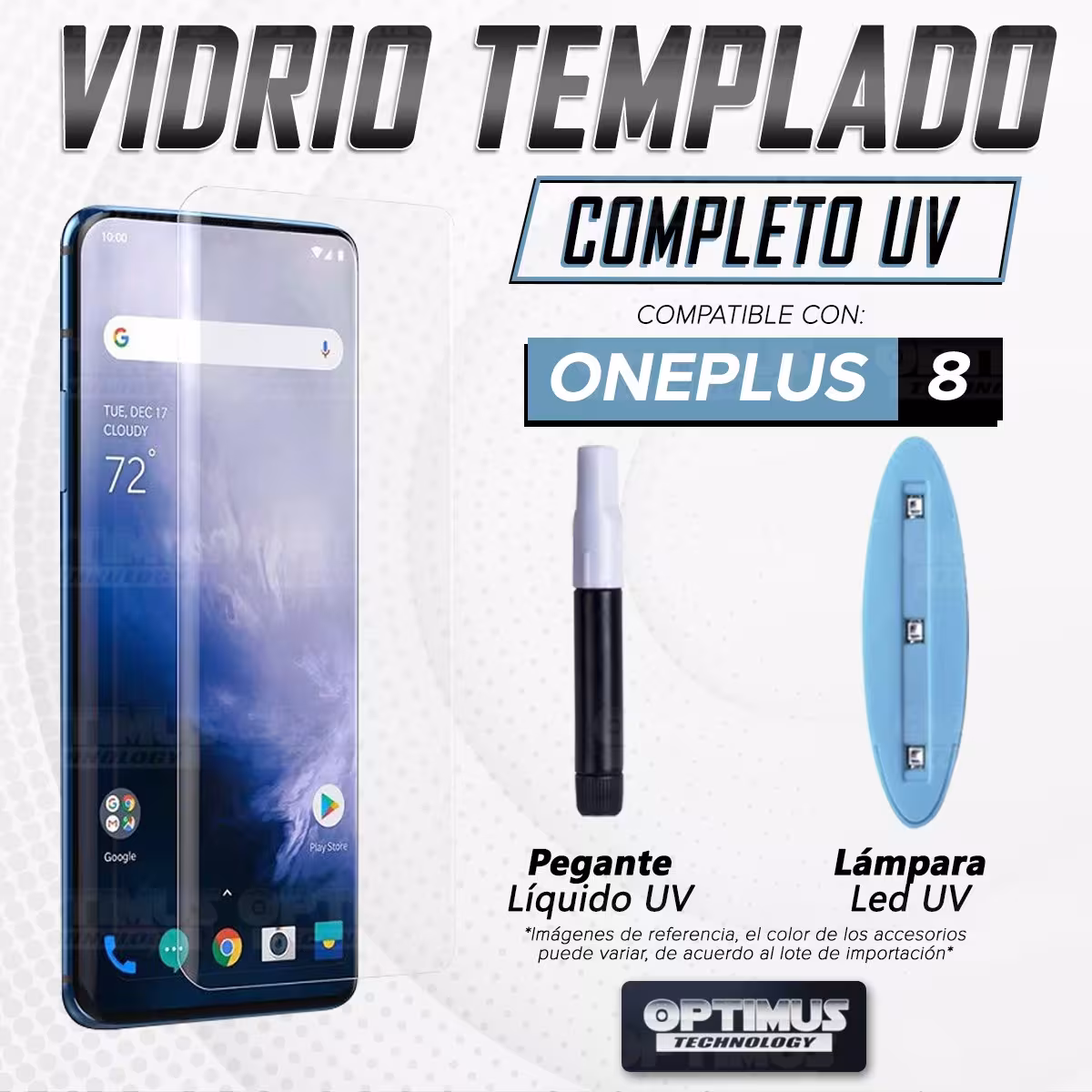 Vidrio templado Protector UV Dispersión Liquida para Celular Smartphone Oneplus 8
