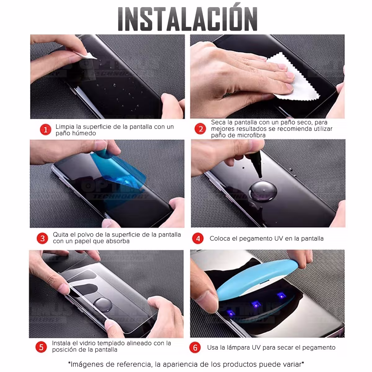 Vidrio templado Protector UV Dispersión Liquida para Celular Smartphone Oneplus 8