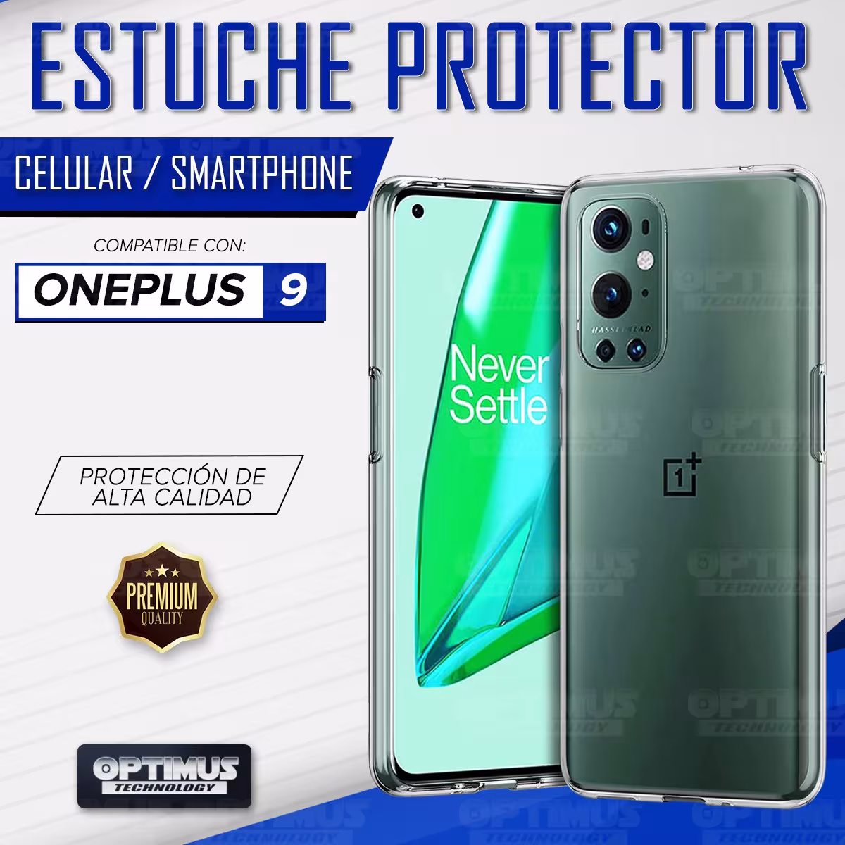 Kit Vidrio Cristal templado y Estuche Case Forro Protector para Celular Smartphone OnePlus 9