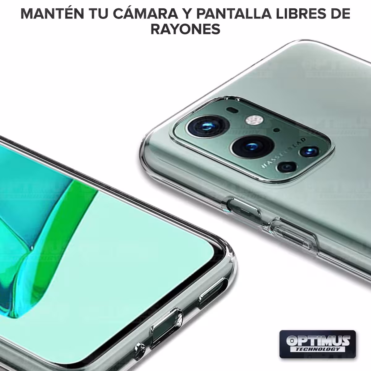 Kit Vidrio Cristal templado y Estuche Case Forro Protector para Celular Smartphone OnePlus 9