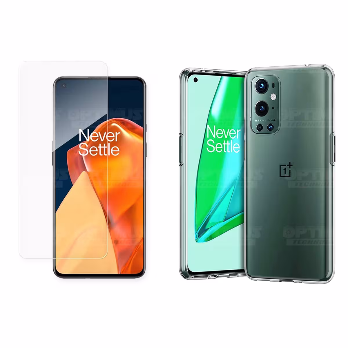 Kit Vidrio Cristal templado y Estuche Case Forro Protector para Celular Smartphone OnePlus 9